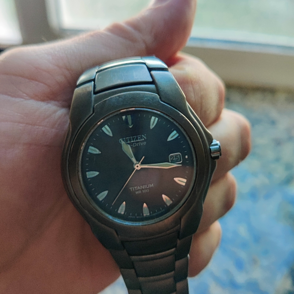 Citizen Titanium Eco-Drive, Lightweight and Never need a battery.